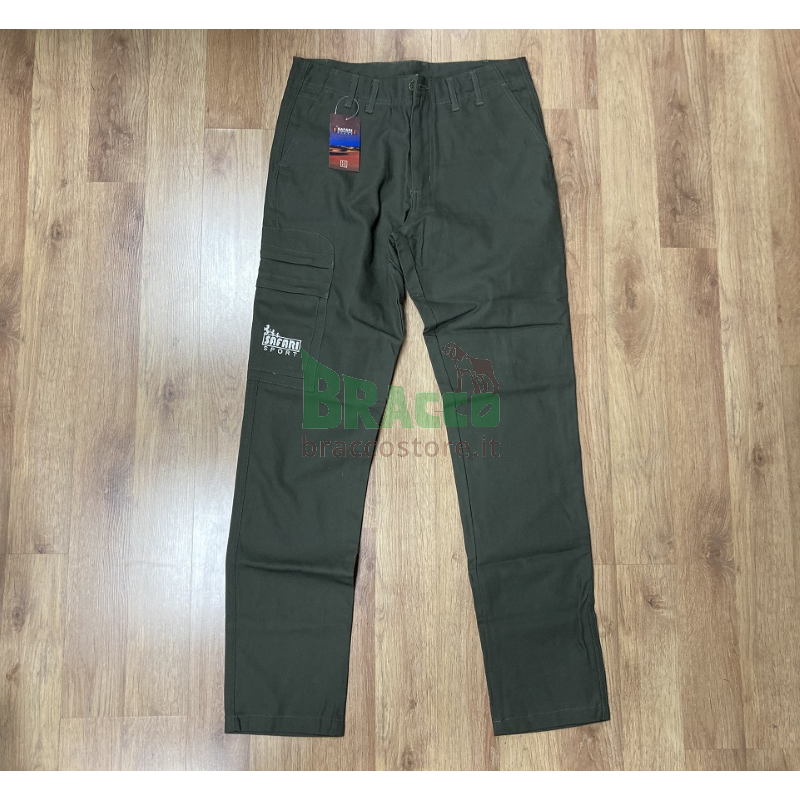 PANTALONI F2 NUOVA VERSIONE IN CANVAS SENZA FODERA - VERDE - SAFARI SPORT (SHEPAN01) !!!FINE SERIE!!!