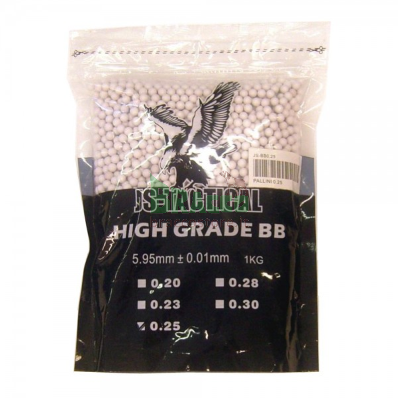 Pallini da softair 0,25 grammi - bianchi - js-tactical