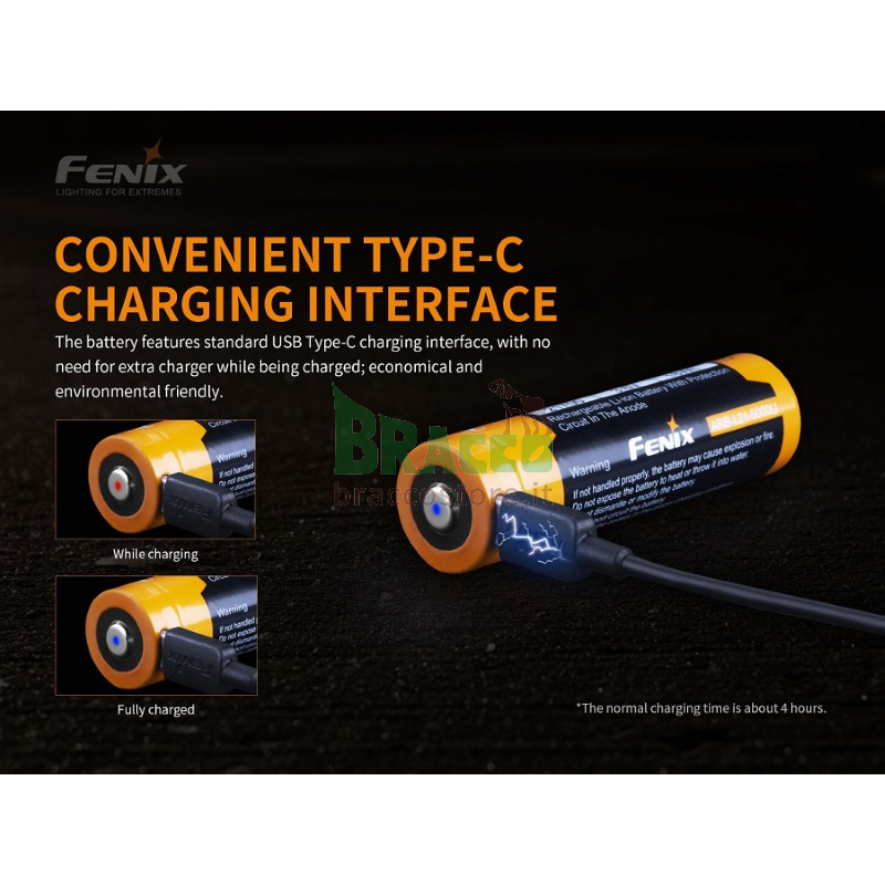 Batteria ricaricabile 21700 - 5000 mah - fenix