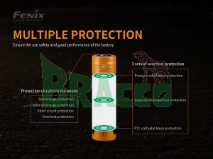 Batteria ricaricabile 21700 - 5000 mah - fenix