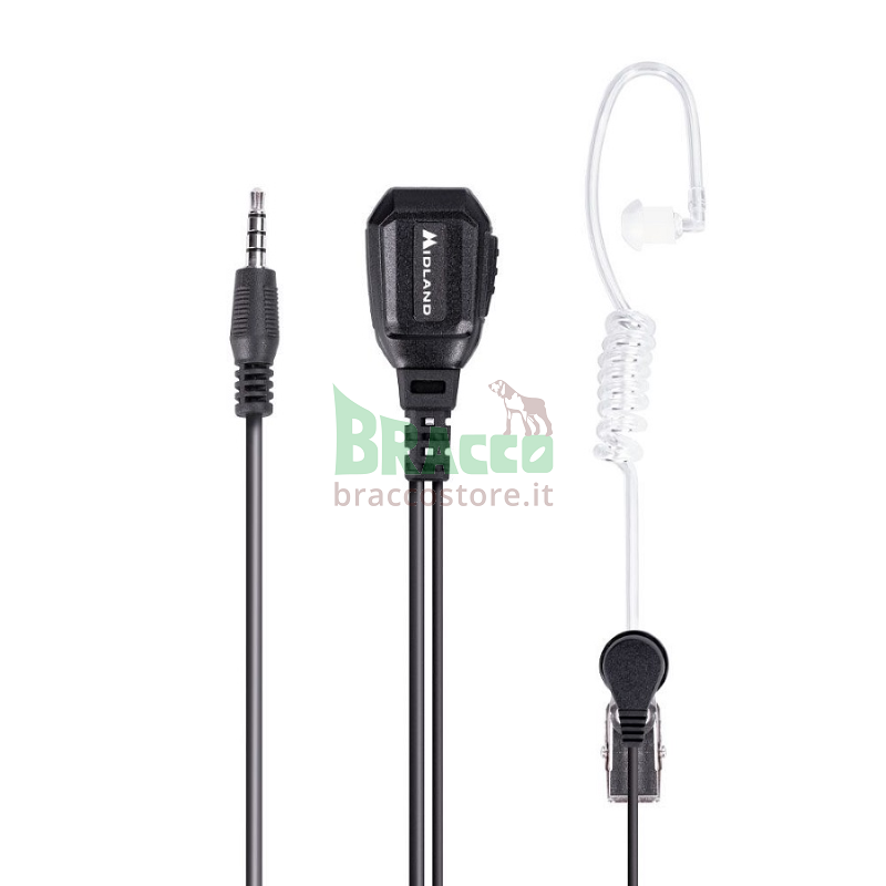 Ma31-777pro microfono con auricolare pneumatico - 1 pin - midland (c1438) - outlet - ultimi pezzi!