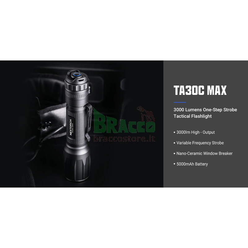 TORCIA RICARICABILE - TA30C MAX - 3000 LUMEN - NEXTORCH