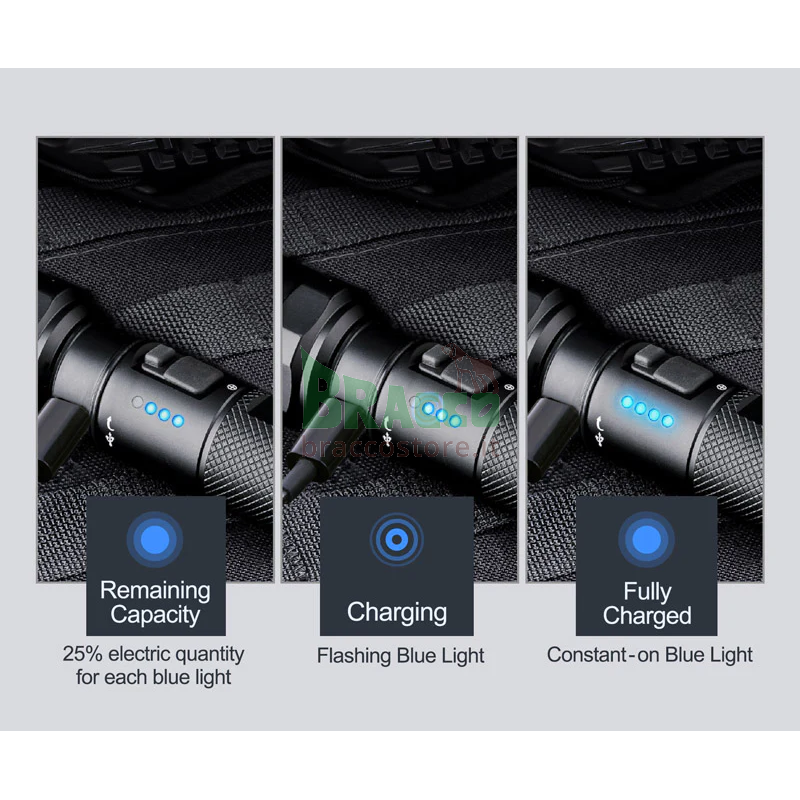 Torcia ricaricabile - p80 - 1600 lumen - nextorch