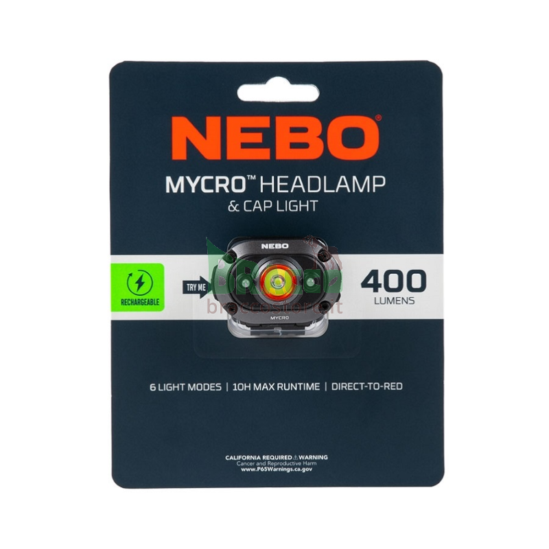 Torcia frontale ricaricabile - mycro - 400 lumen - nebo