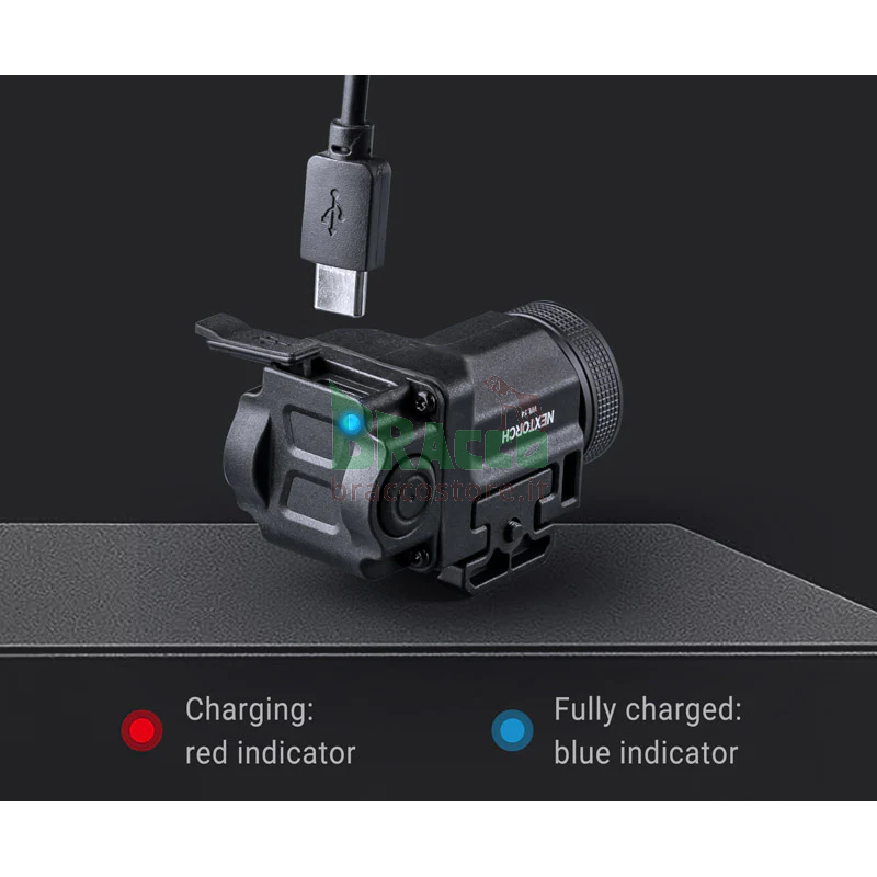 Torcia tattica ricaricabile per pistola - wl14 - 500 lumen - nextorch