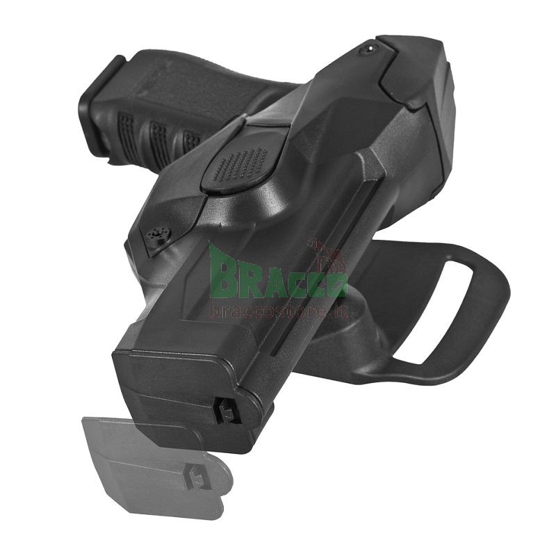 Fondina in polimeri poly cama level iii duty - 92 cal. 40 sw - nero - vega holster (dch800cal.40)