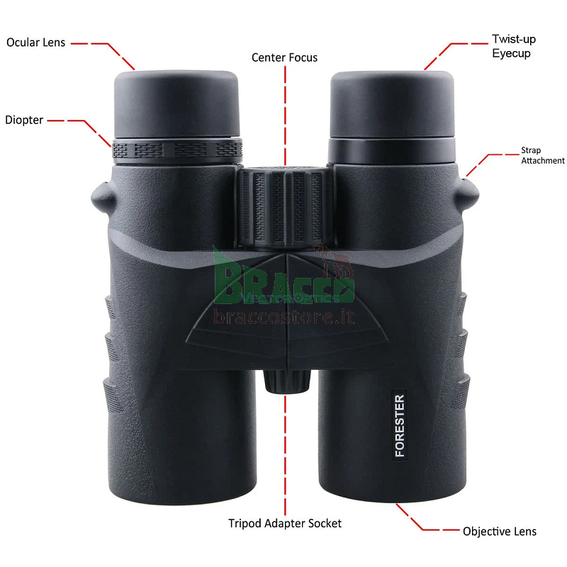 Binocolo 10x42 impermeabile - forester - vector optics