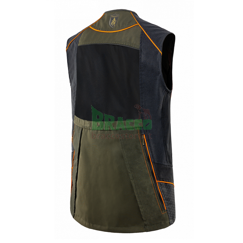 Gilet Sniper - Linea 18000 - Verde con bande arancio - Trabaldo (12100/19300 TITANIAL V.A.)
