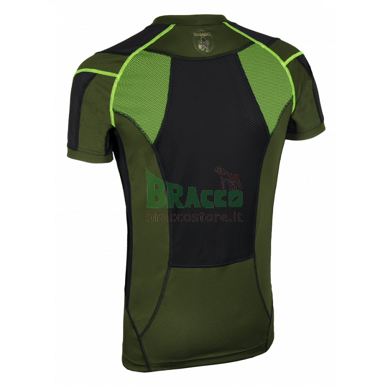 Maglia mezza manica Falkor - Verde con inserti verde fluo - Trabaldo (949/201)