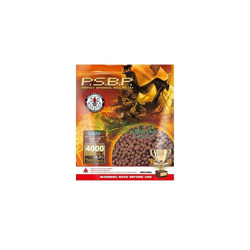 Pallini da softair psbp 0,25 grammi - brown - g&g