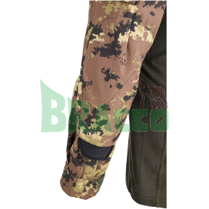 Combat shirt in cotone elasticizzato - tiger - vegetato italiano - defcon 5 (d5-3267 vi)