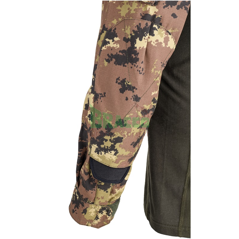 Combat shirt in cotone elasticizzato - tiger - vegetato italiano - defcon 5 (d5-3267 vi)