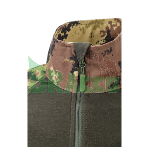 Combat shirt in cotone elasticizzato - tiger - vegetato italiano - defcon 5 (d5-3267 vi)