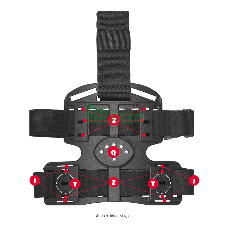 Kit cosciale 3 lacci - nero - vega holster (8k16n)