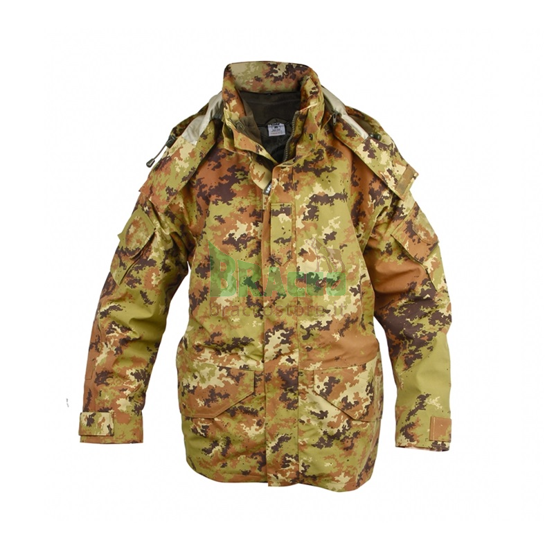 Parka impermeabile e traspirante con 2 cappucci con liner generazione ii sbb vegetato - sbb  (3113)