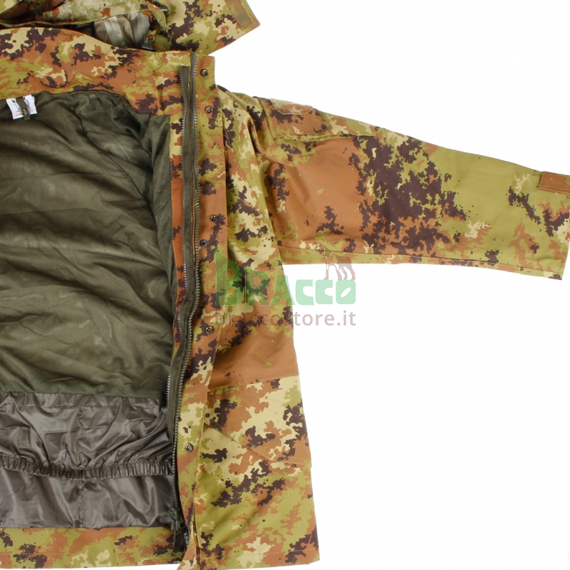 Parka impermeabile e traspirante con 2 cappucci con liner generazione ii sbb vegetato - sbb  (3113)