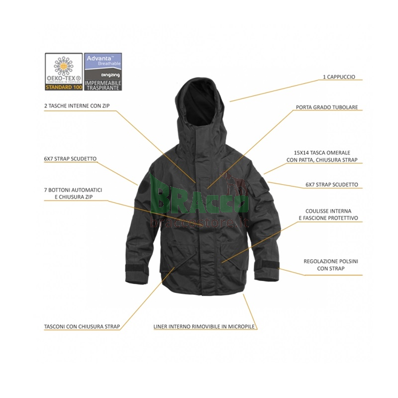 Parka impermeabile traspirante con liner - sbb (3111)