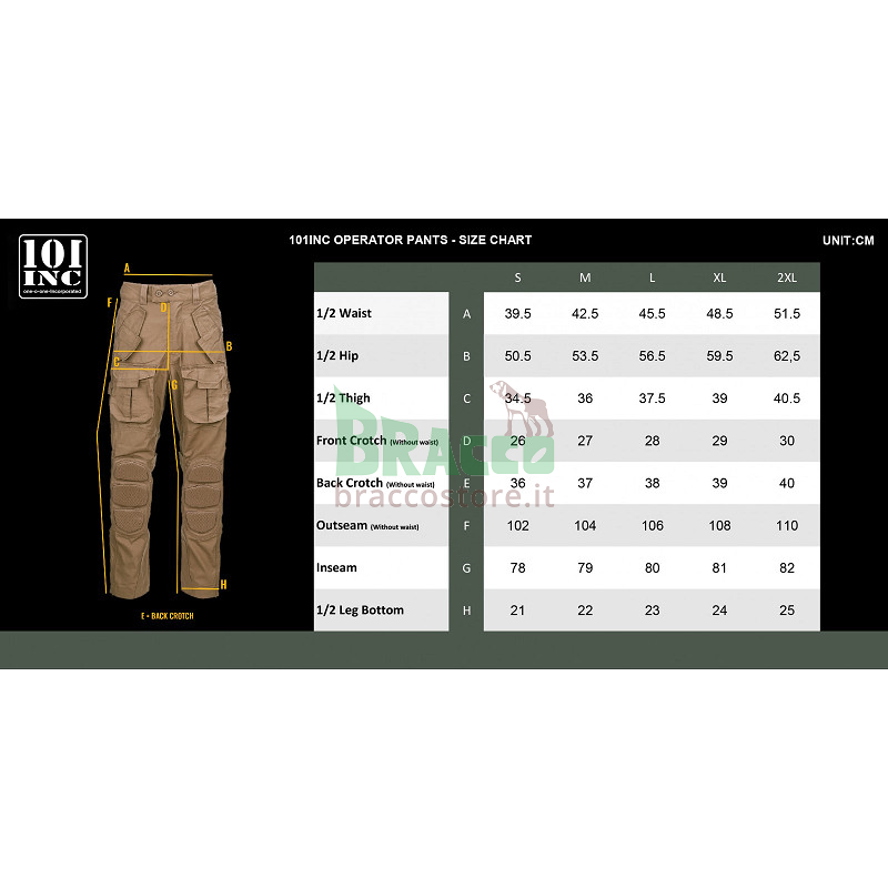 Pantaloni da combattimento con ginocchiere - operator combat pants - 101 inc