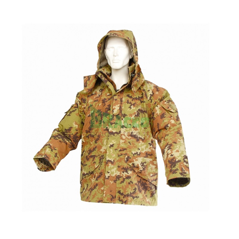 Parka impermeabile traspirante con 2 cappucci - vegetato - sbb (3112)