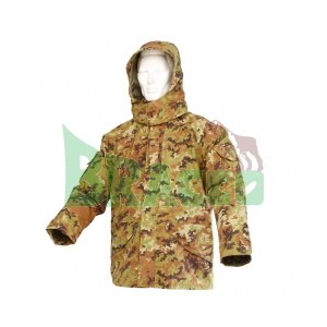 Parka impermeabile traspirante con due cappucci - liner removibile - vegetato italiano - sbb (3102)