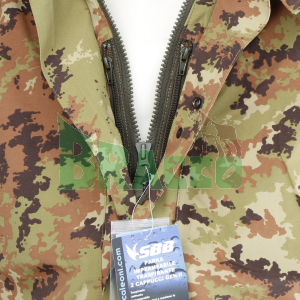 Parka impermeabile traspirante con due cappucci - liner removibile - vegetato italiano - sbb (3102)