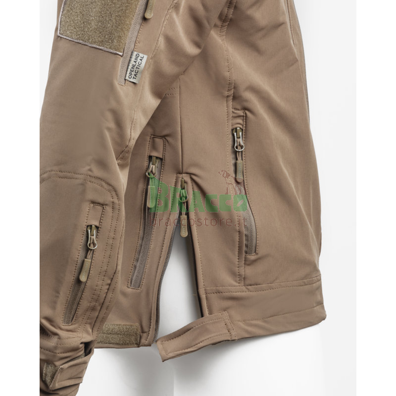 Giacca light softshell delta - coyote tan - openland tactical nerg (opt-4257 03)