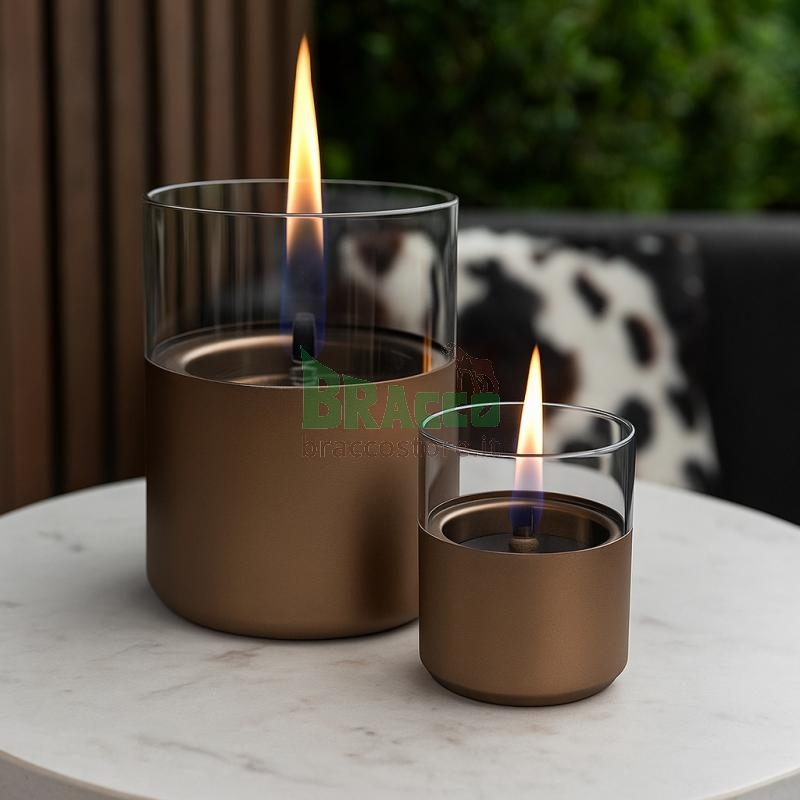Set 2 candele lilly 8 e 10 - chocolate - tenderflame (tnf tf-600341)