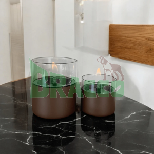 Set 2 candele lilly 8 e 10 - chocolate - tenderflame (tnf tf-600341)