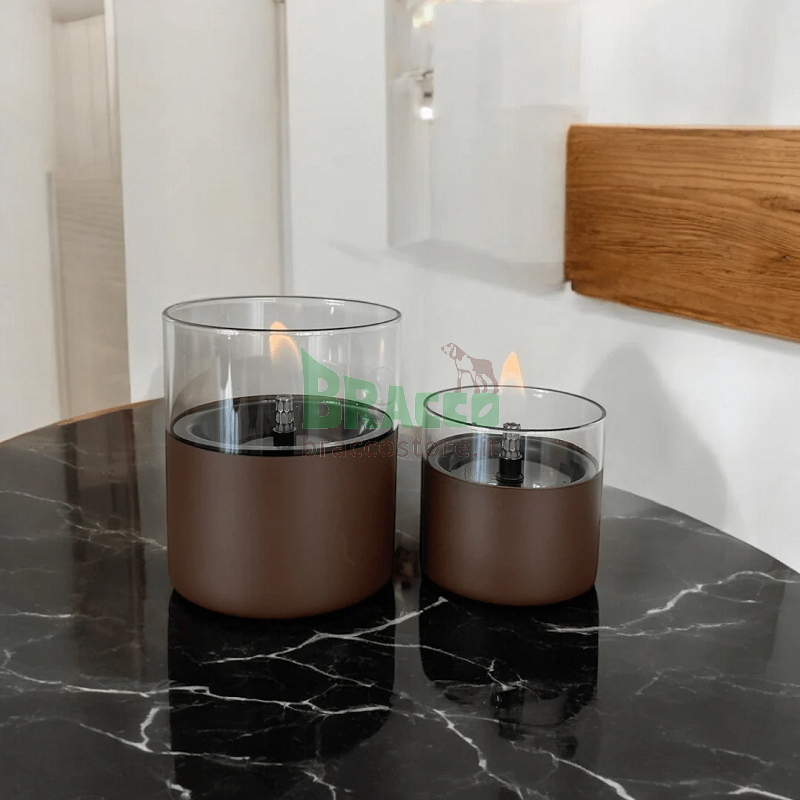 Set 2 candele lilly 8 e 10 - chocolate - tenderflame (tnf tf-600341)