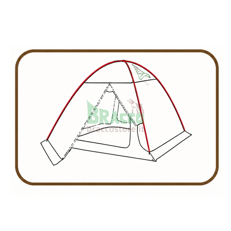 Tenda 3 Posti Nordkapp 3 ALU Marrone - Bertoni - Outlet