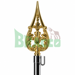 Kit Portabandiera da Interno Completo con Base, Asta 2 Metri e Puntale in Ottone - Made in Italy